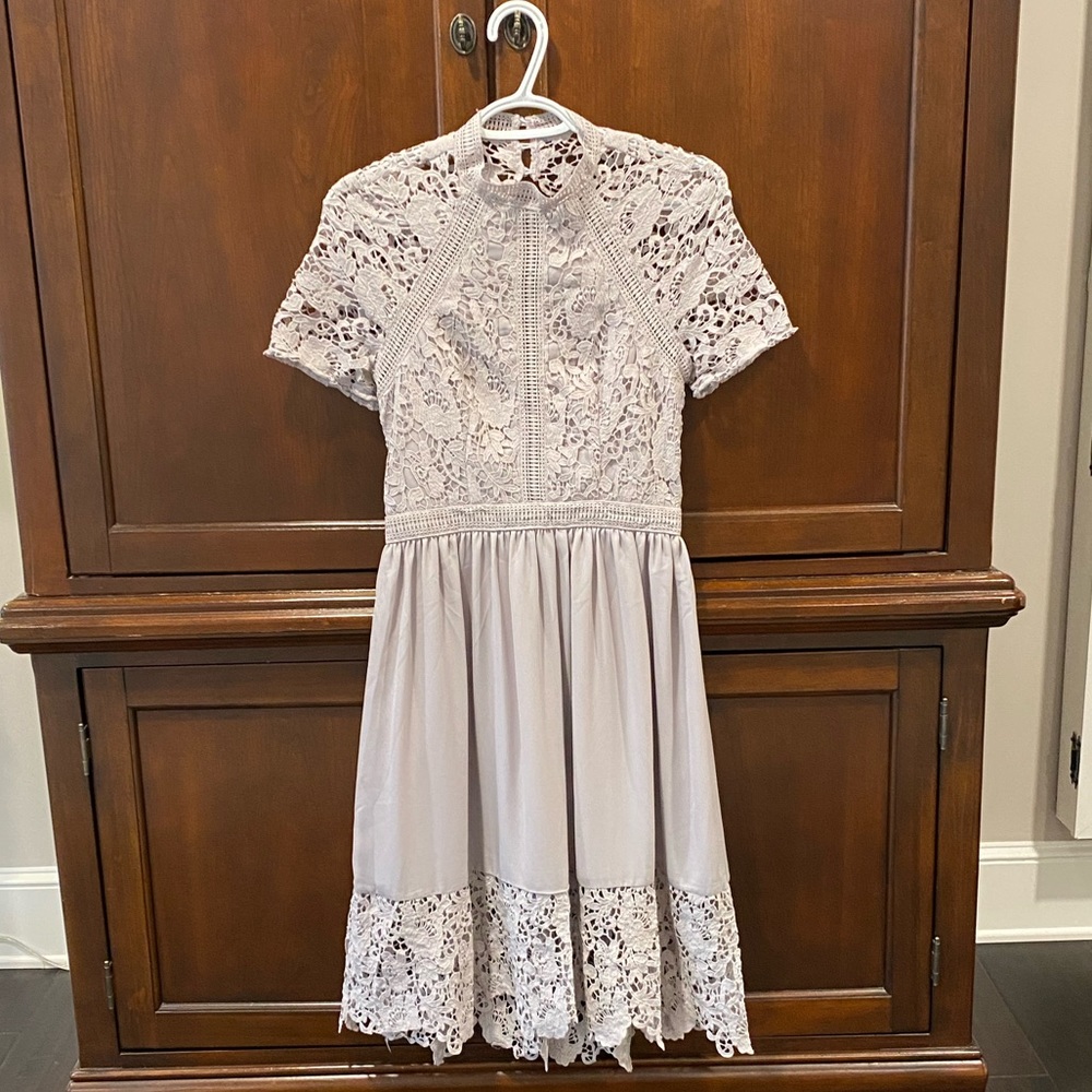 Chi Chi London Grey Dress Size 8